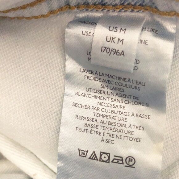 Free People Medium Destroyed Long and Lean Trucker Jacket Oversize OB1305529 - Picture 10 of 12